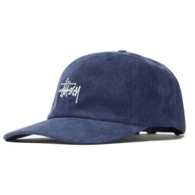 Stussy Navy No Wale Cord Low Pro Cap