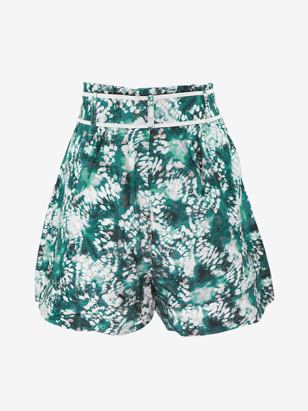 Suncoo - Printed cotton shorts with waist belt Bahia model.