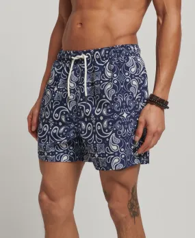 Mirrored Navy Print Summer Swim Shorts for Men by Superdry