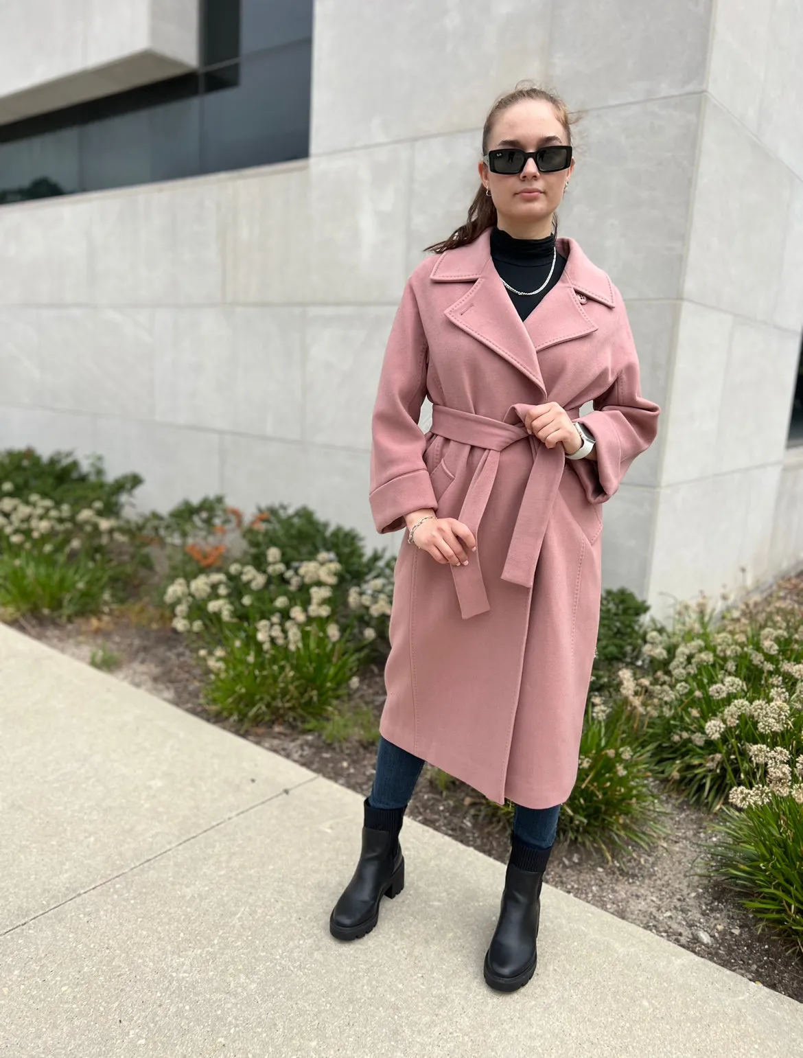 Tailored Cashmere Wool Coat