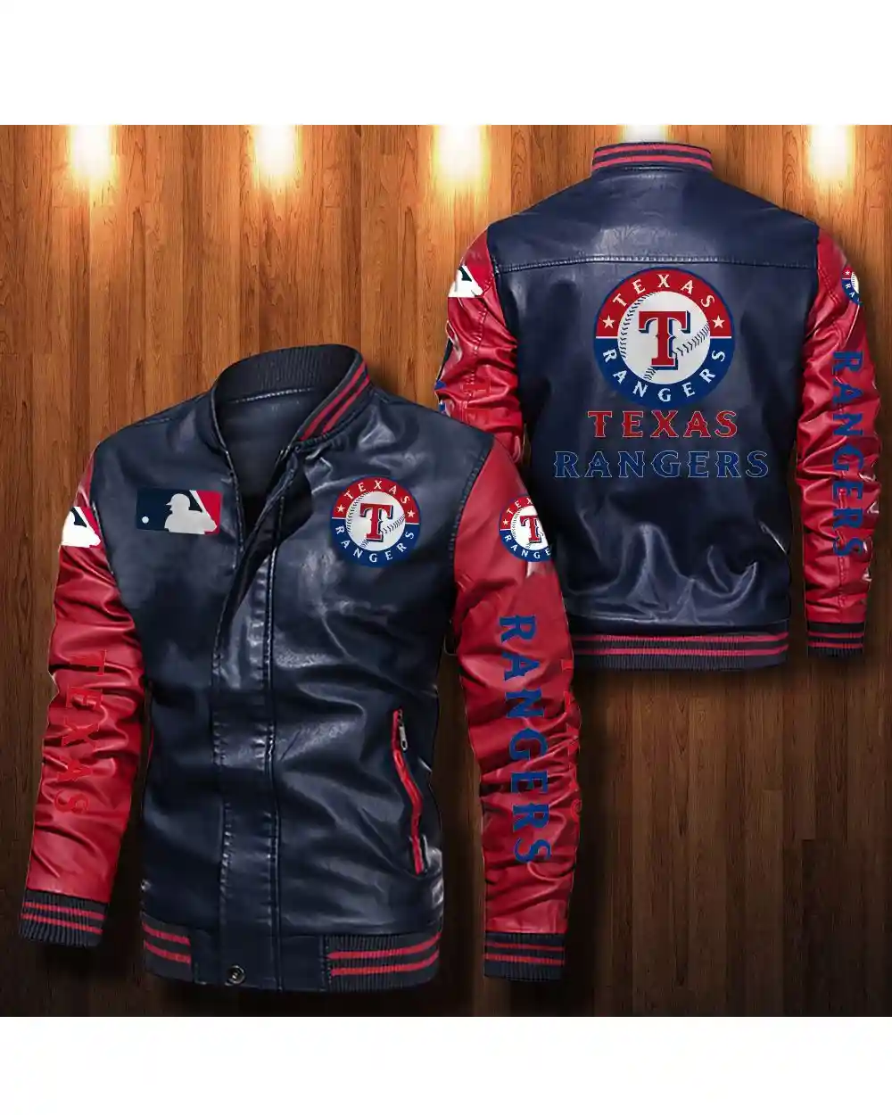 Texas Rangers William Leather Bomber Jacket