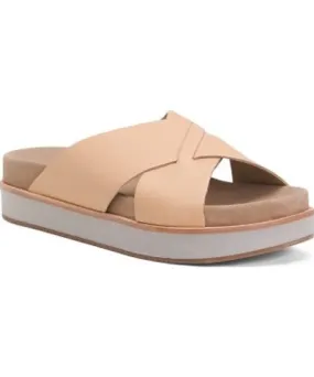 Tj Maxx Women's Leather Barb Platform Sandals