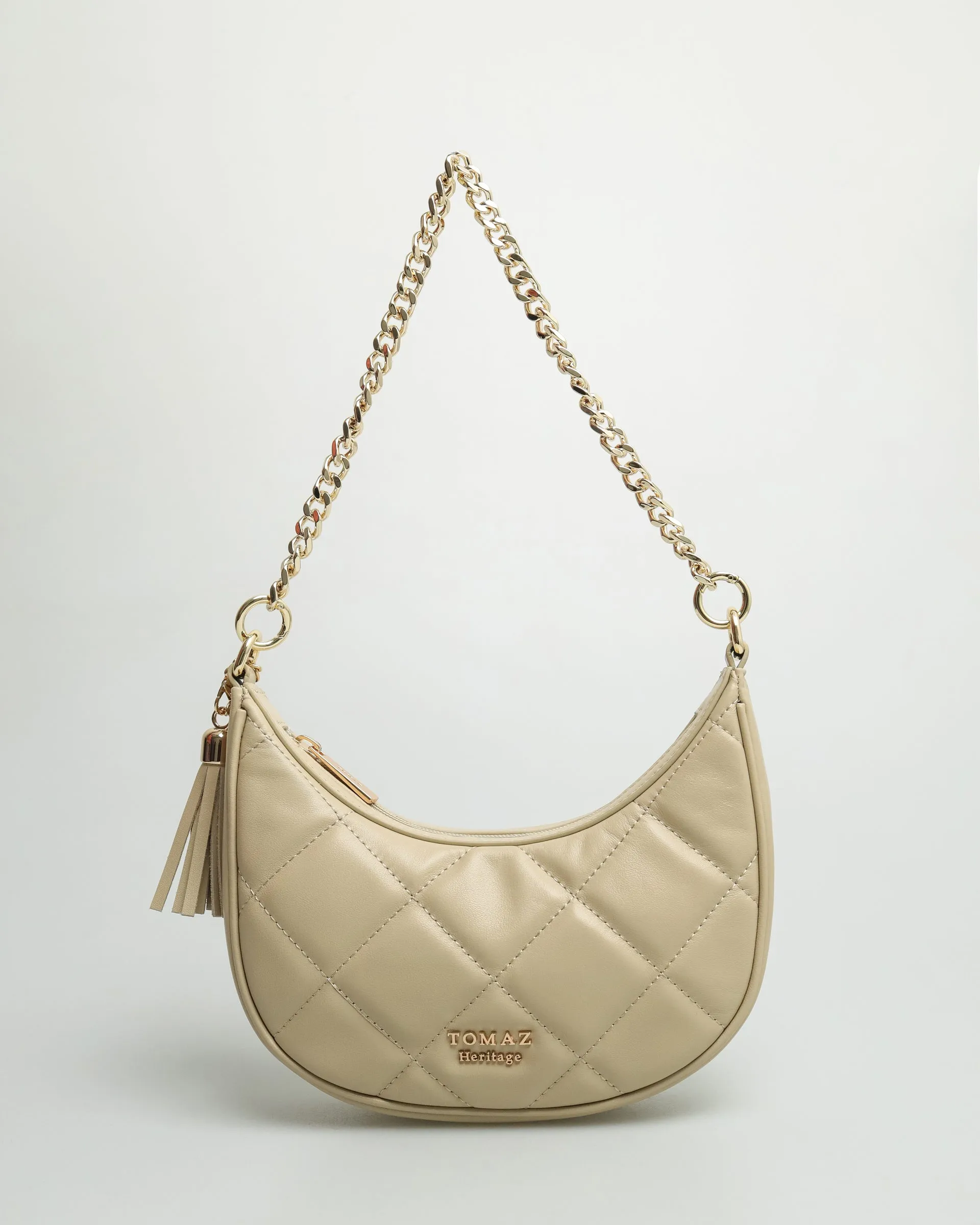 Tomaz Ladies Crescent Bag (Beige) for women