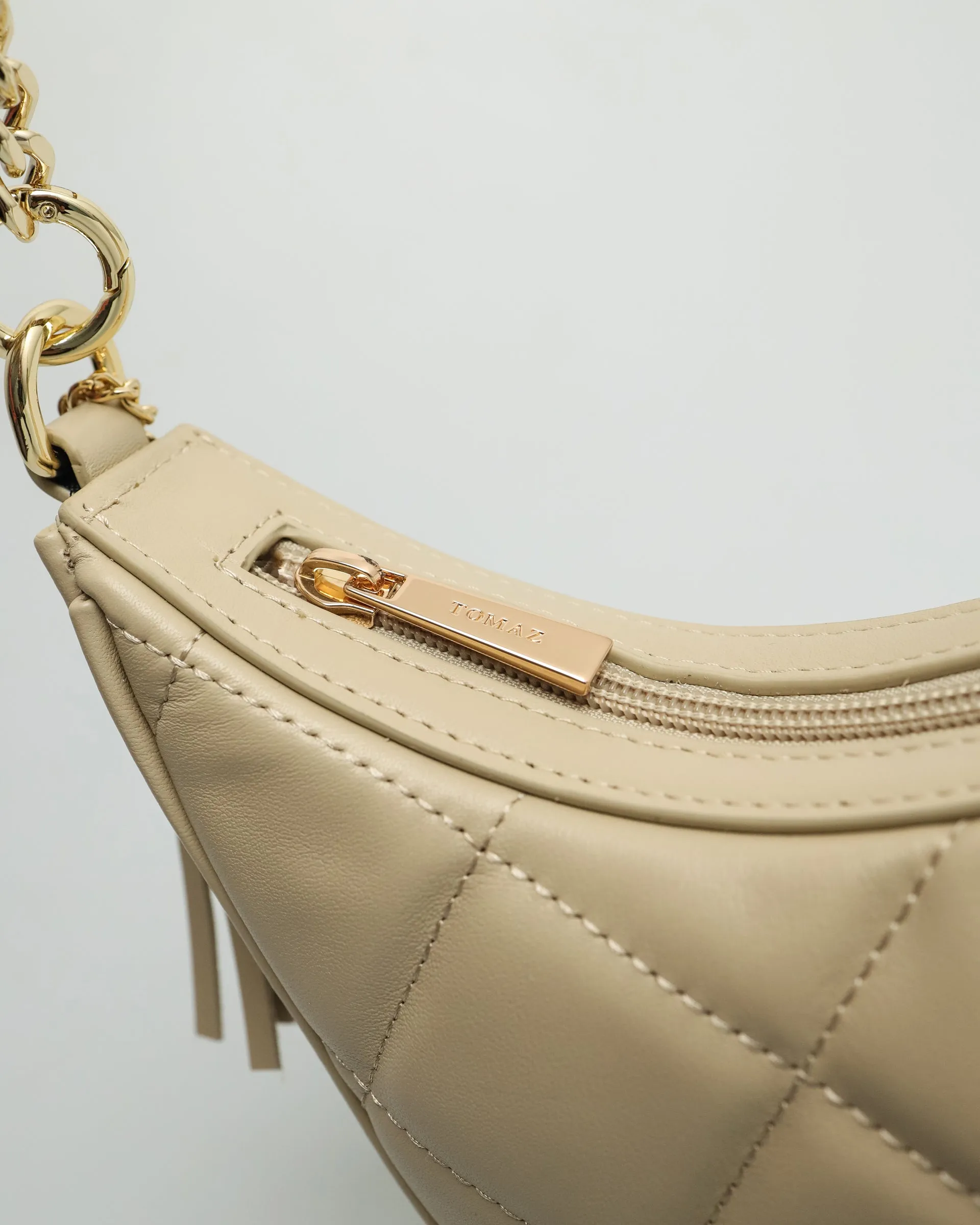 Tomaz Ladies Crescent Bag (Beige) for women