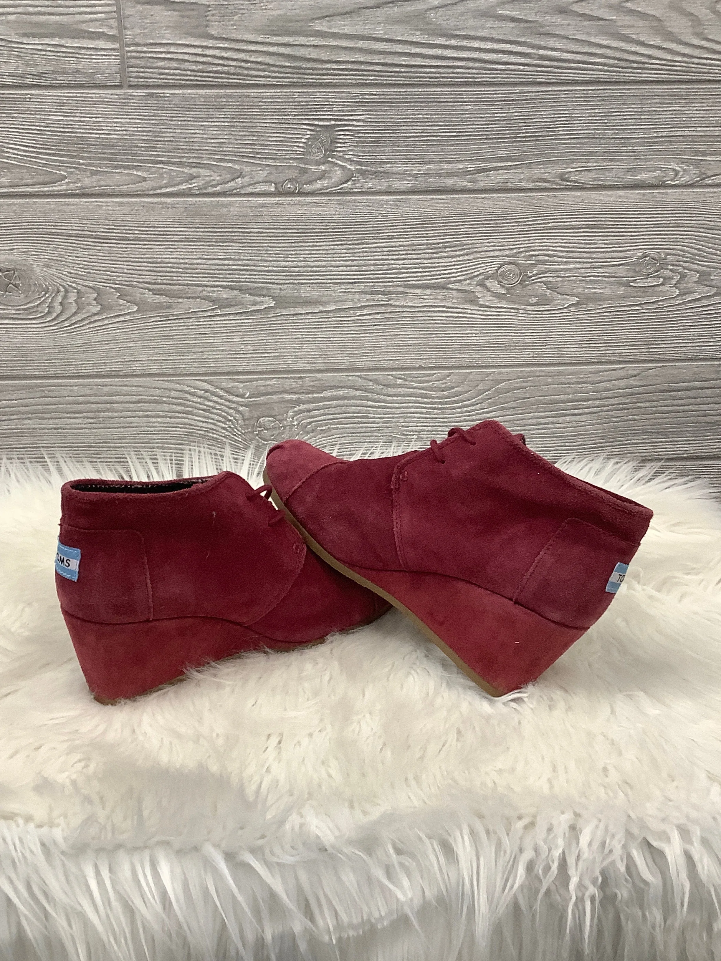 Toms Rose Gold Ankle Flats Boots Size 9