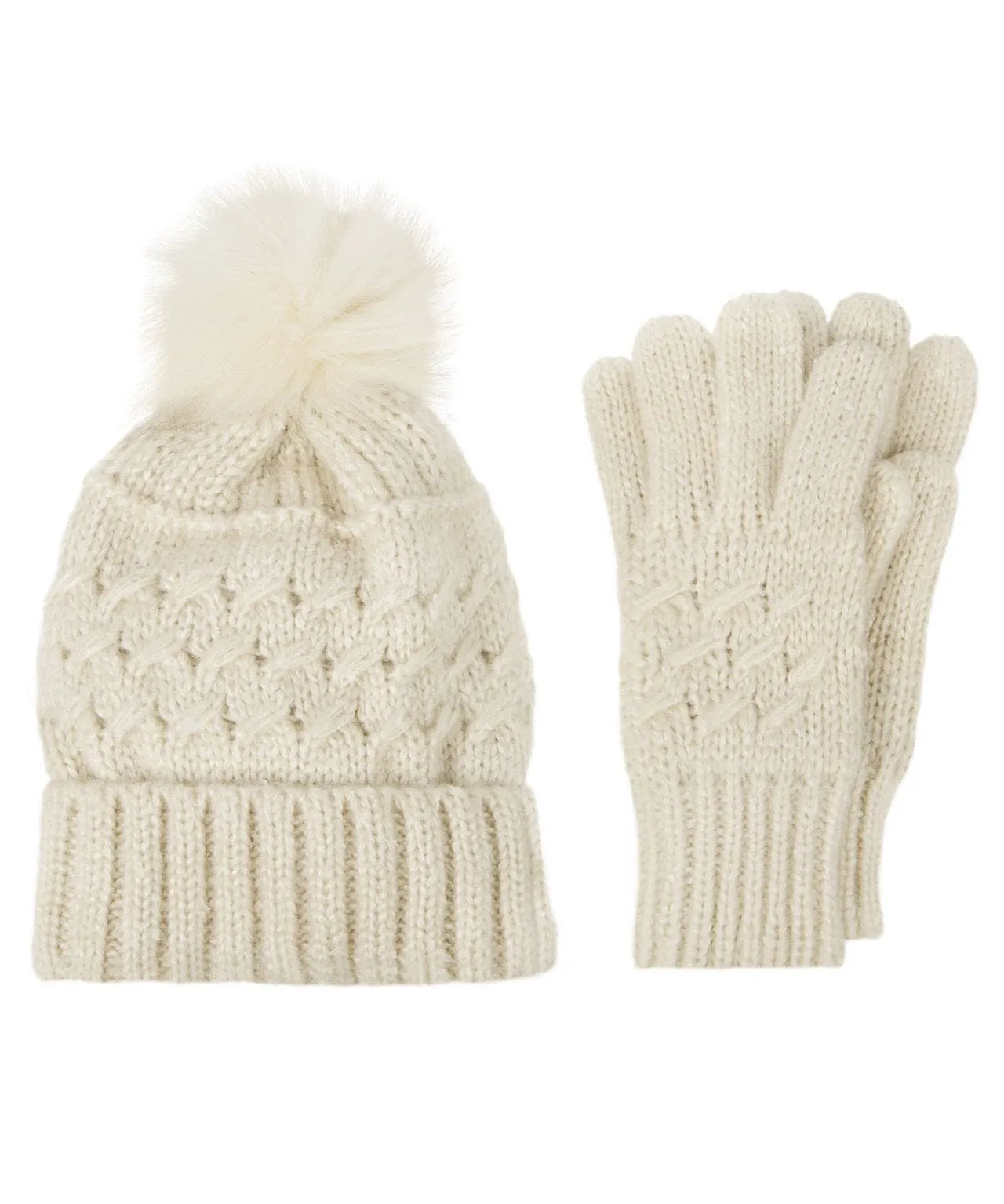 Totes Cable Hat & Glove Gift Set