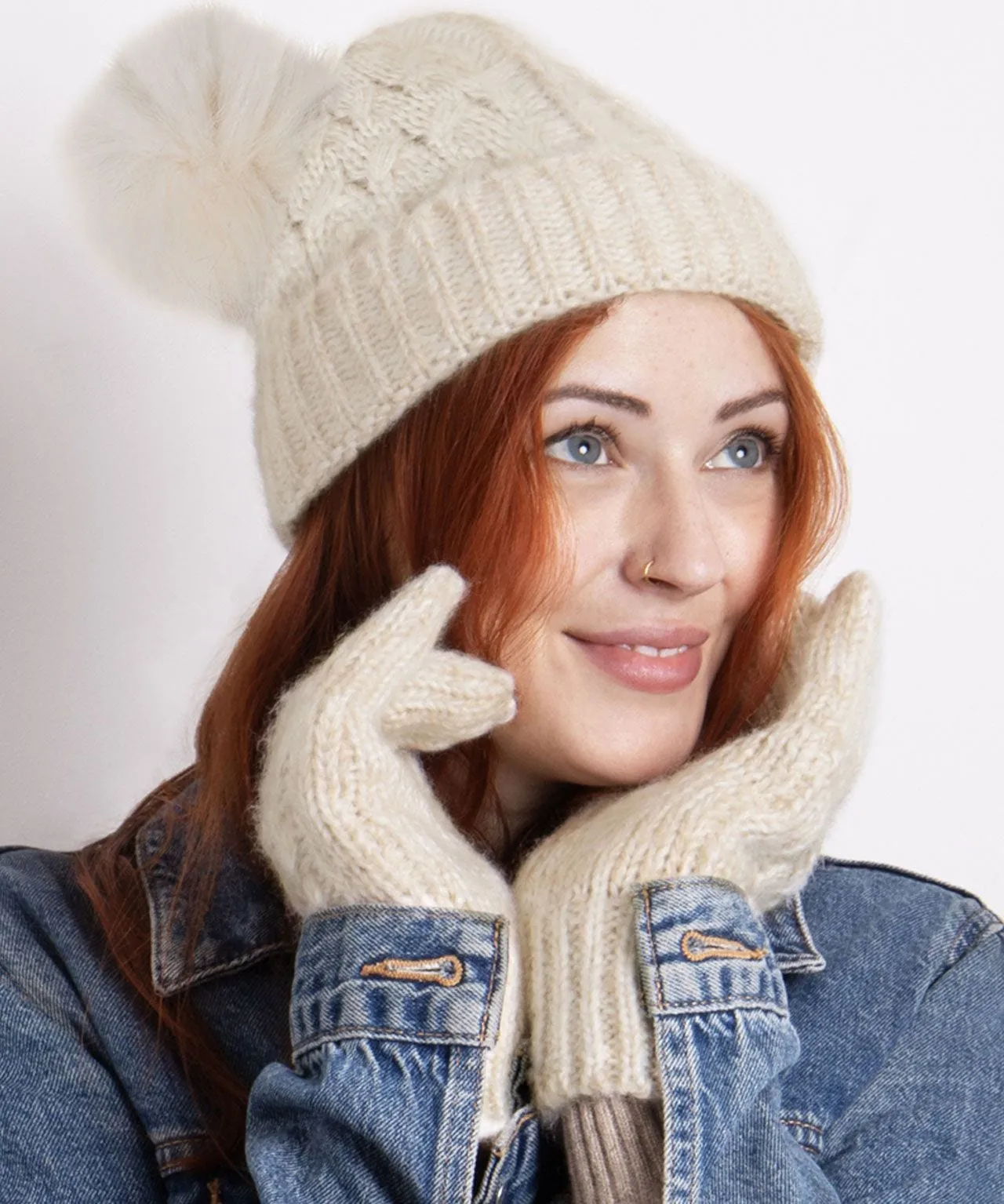 Totes Cable Hat & Glove Gift Set