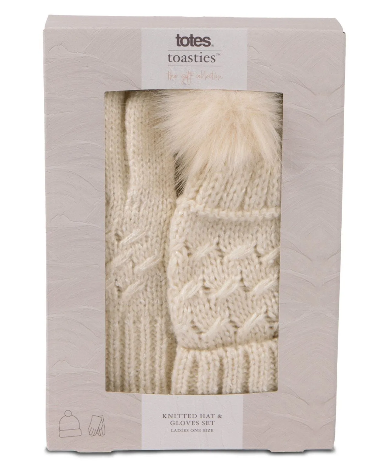 Totes Cable Hat & Glove Gift Set