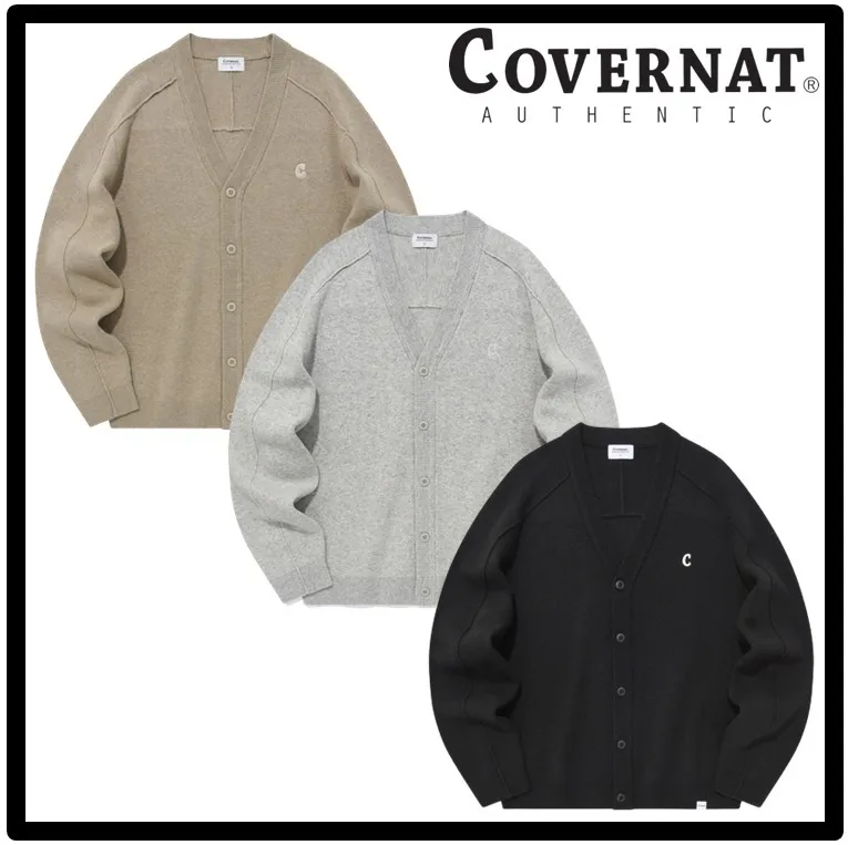 Unisex Logo Cardigans for Street Style - COVERNAT