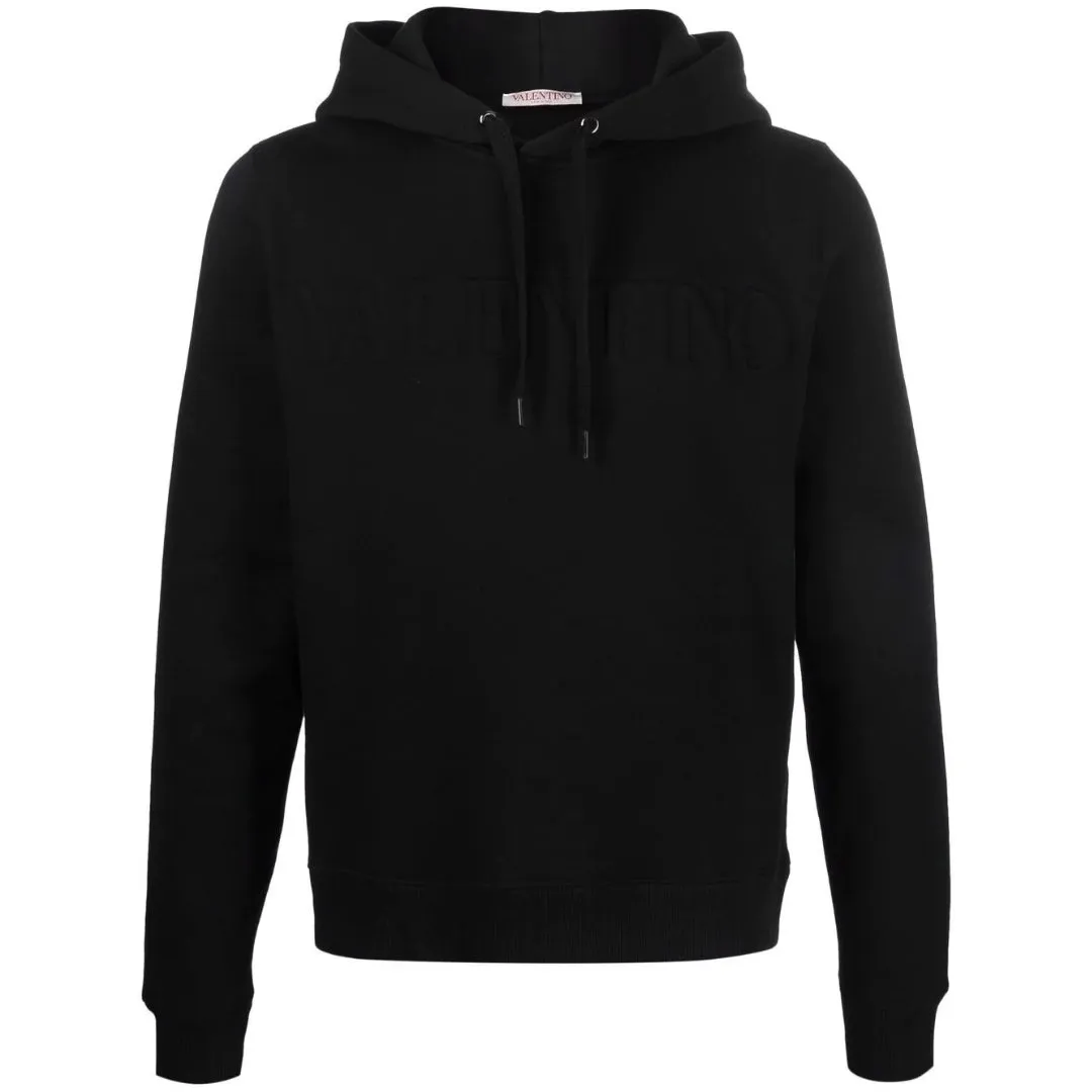 Valentino Men's Black Hoodie XV3MF21D84D 0NO