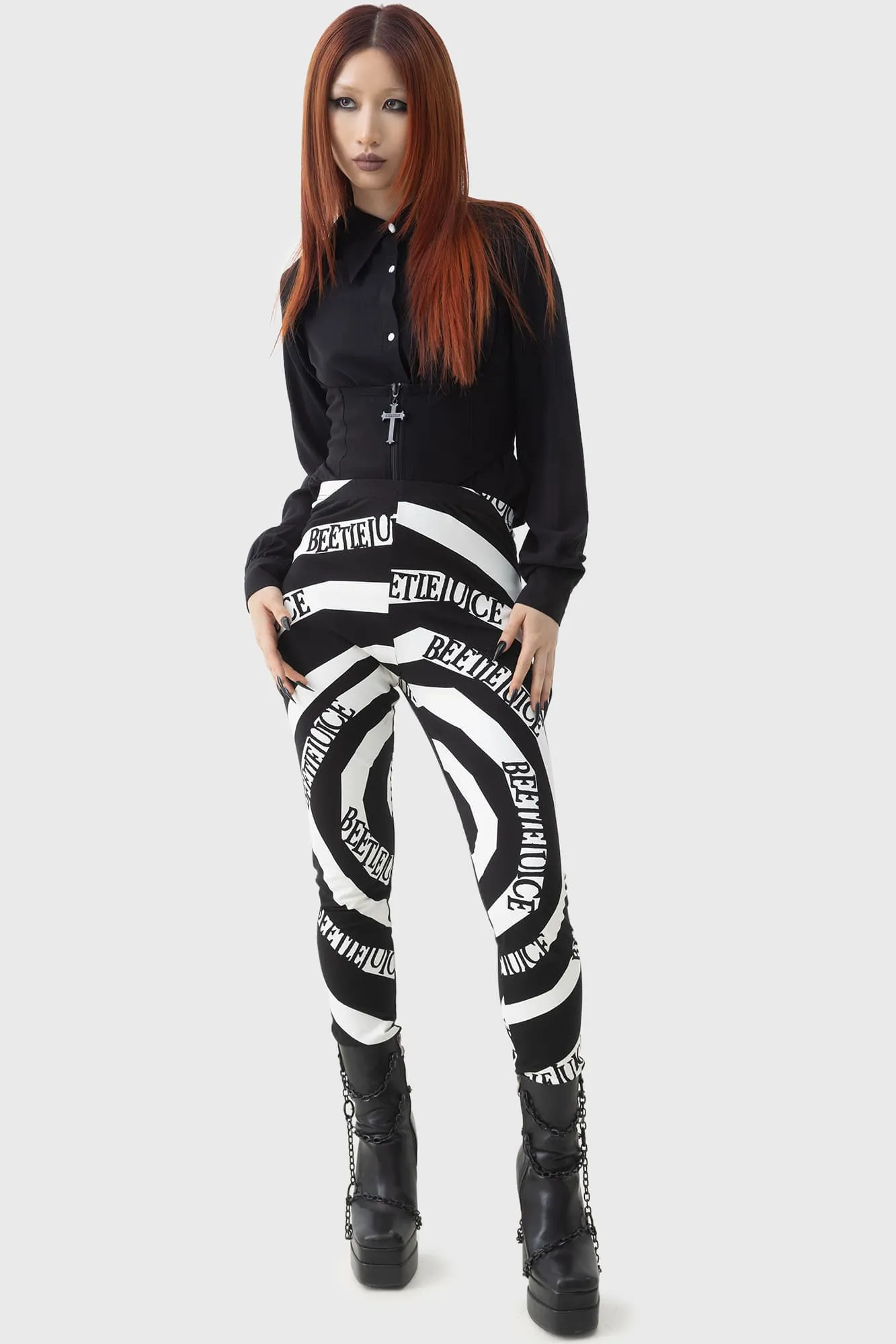 Vertigo Spiral Leggings - Trendy Printed Yoga Pants for Women