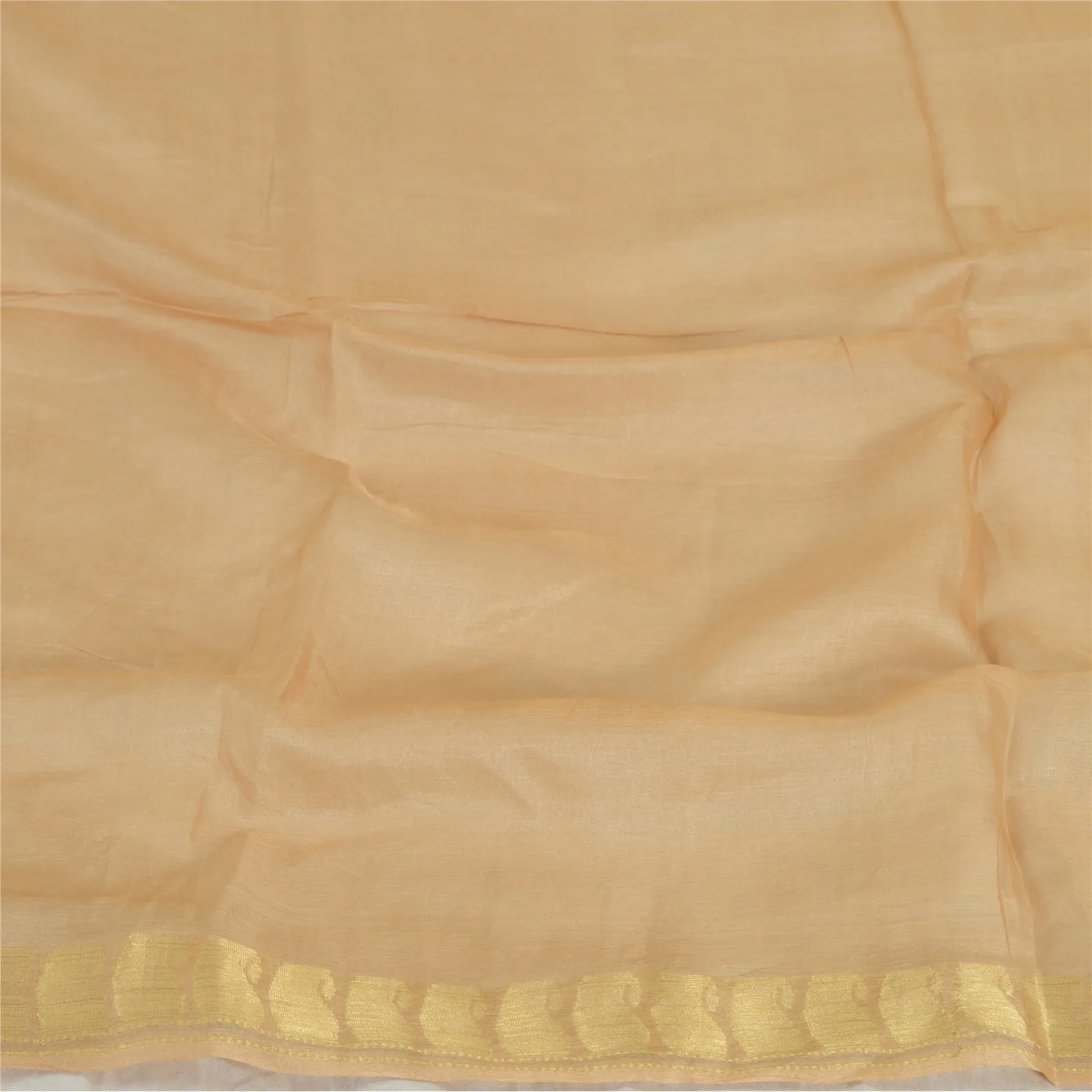 Vintage Peach Silk Dupatta Stole for Women