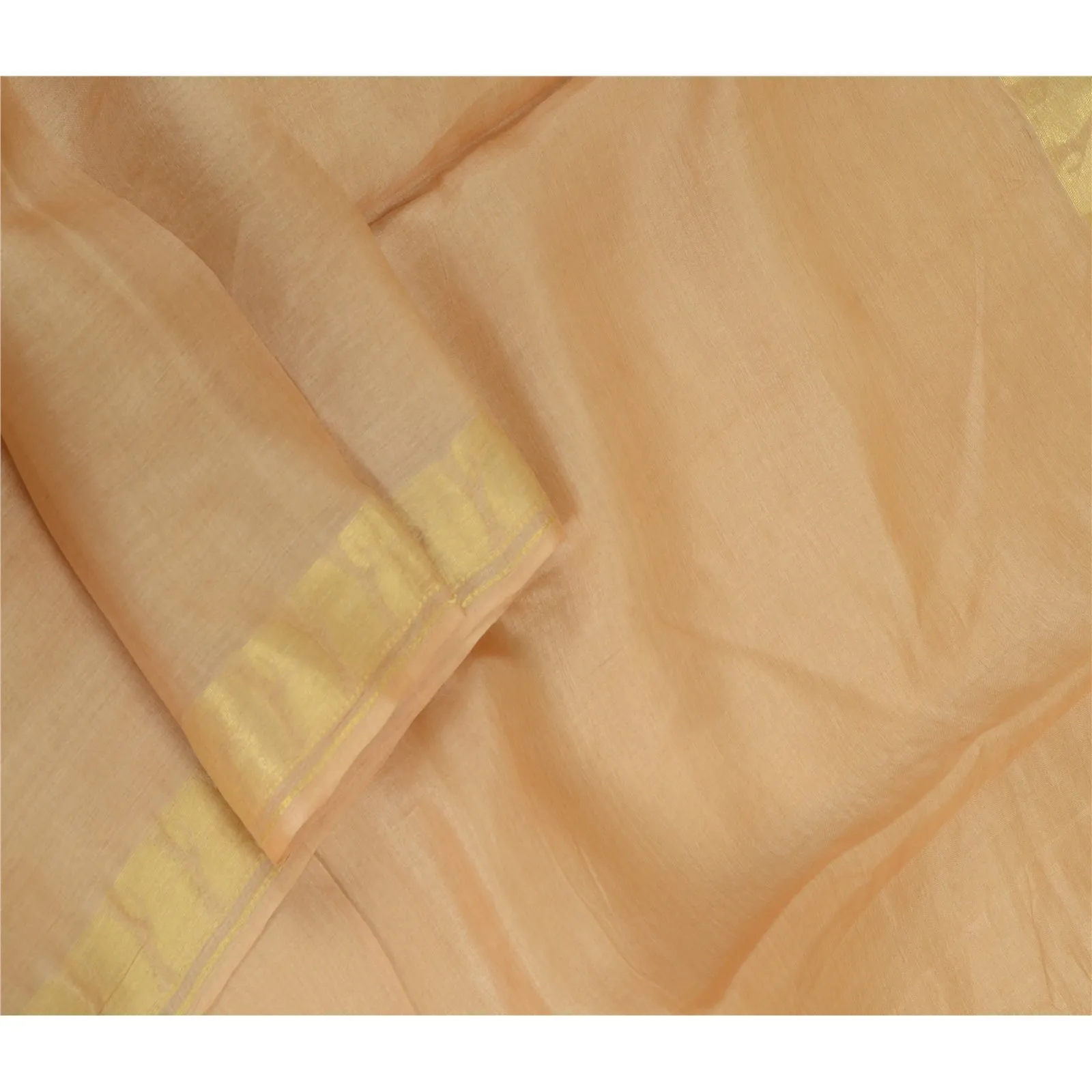 Vintage Peach Silk Dupatta Stole for Women