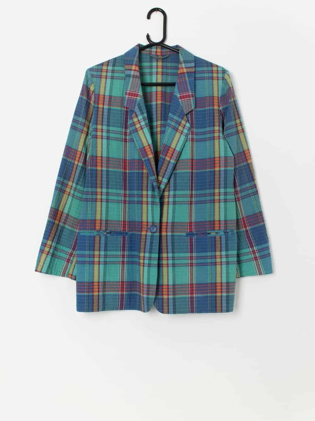 Plaid Vintage St Michael Oversized Jacket - Medium