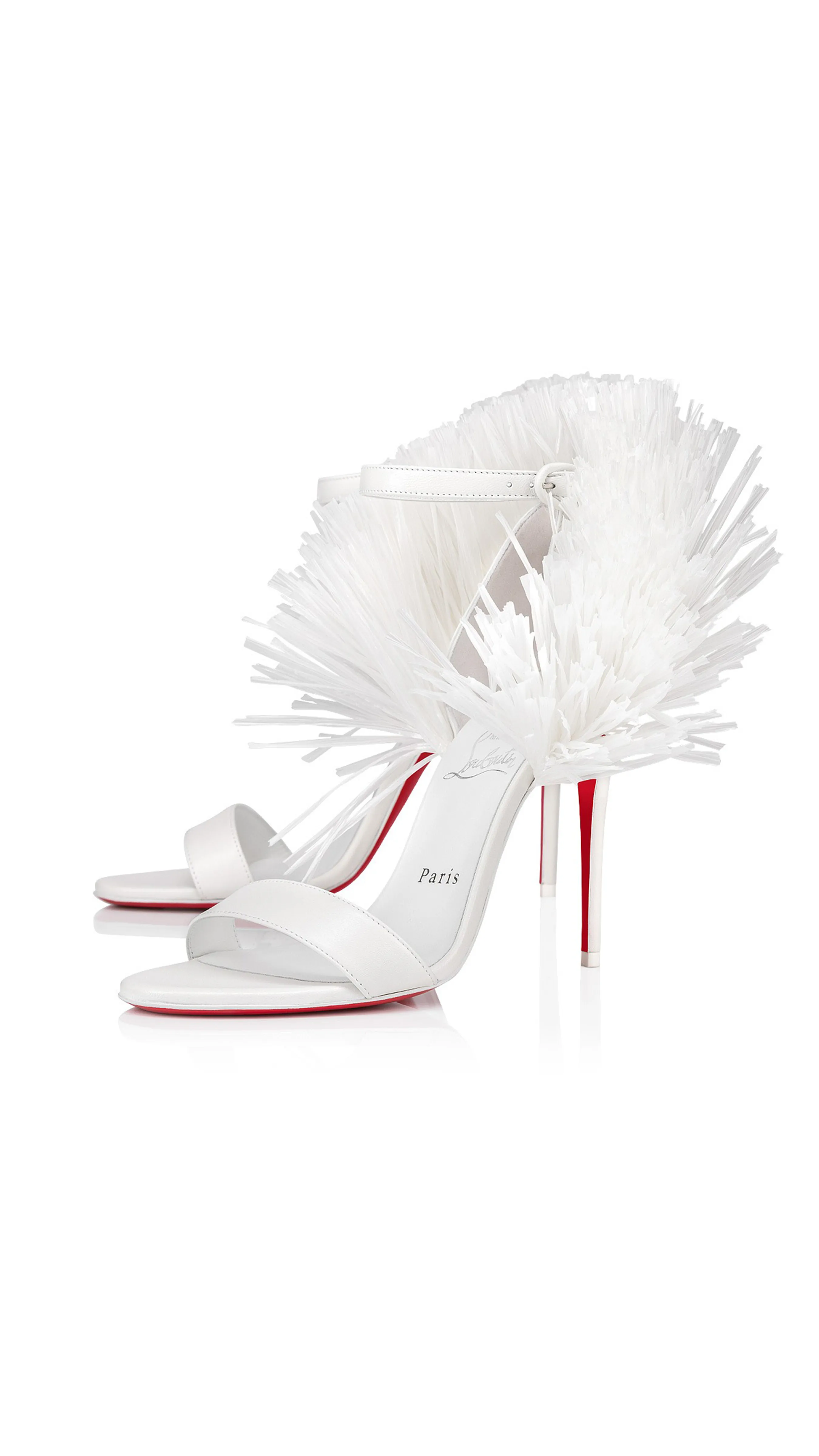 White Raffia Sandals - SHOP Loubigirl