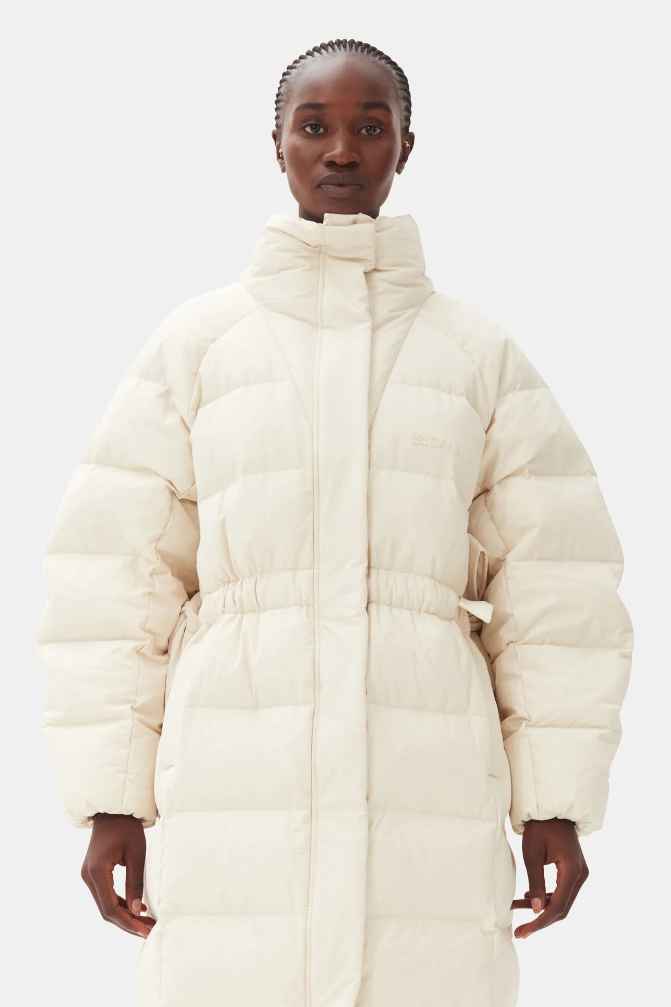 White Tech Puffer Coat