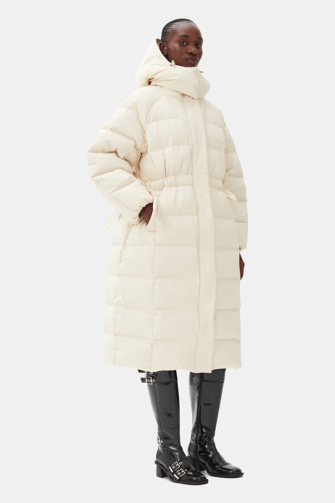 White Tech Puffer Coat