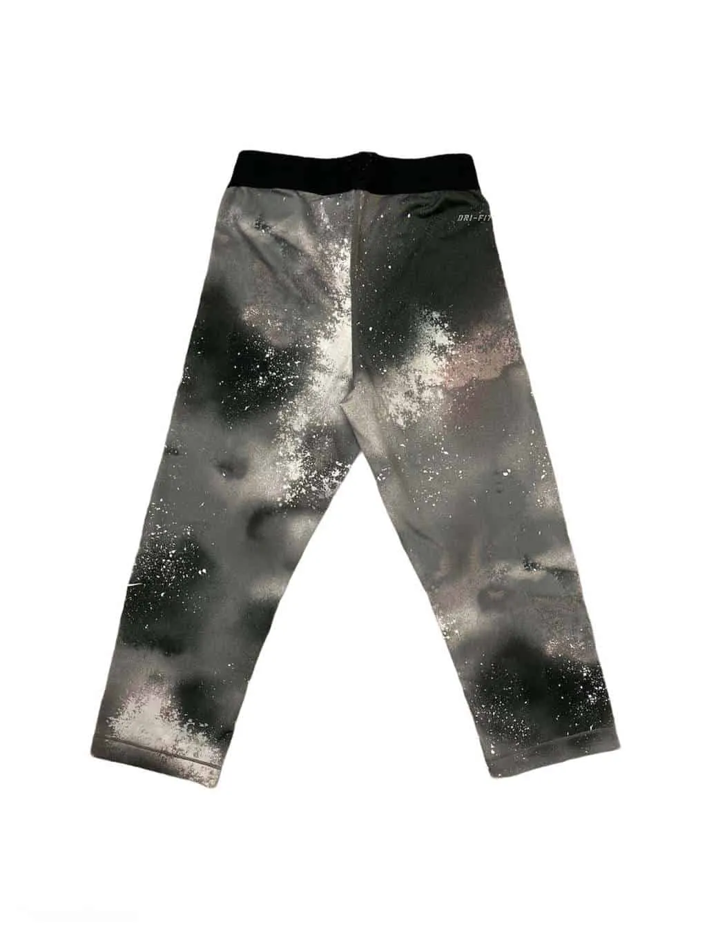 Women's Grey and White Galaxy Design Cropped Nike Pro Capri Leggings - XS