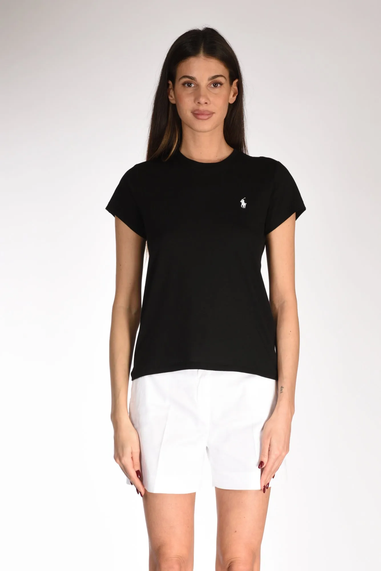 Women's Black Polo Ralph Lauren Crewneck T-shirt