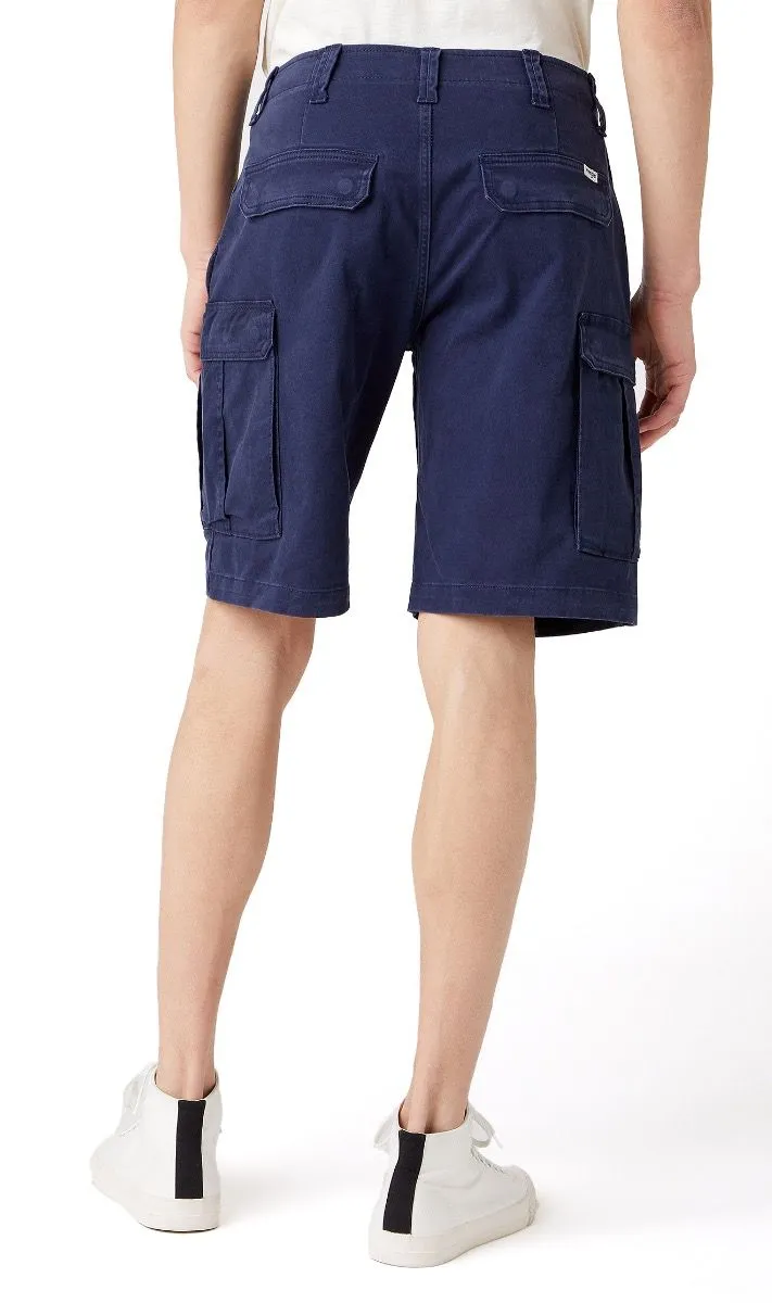 Men's Casey Cargo Cotton Shorts in Lakeport Blue by Wrangler