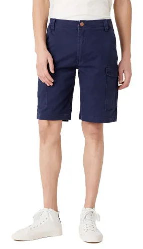 Men's Casey Cargo Cotton Shorts in Lakeport Blue by Wrangler