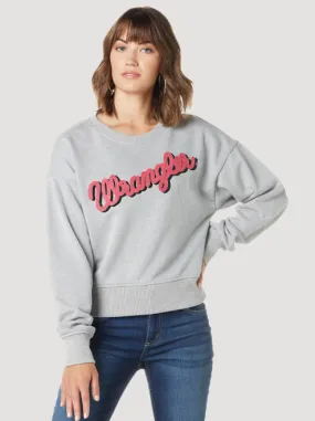 Wrangler Women’s Script Pullover - Heather Grey