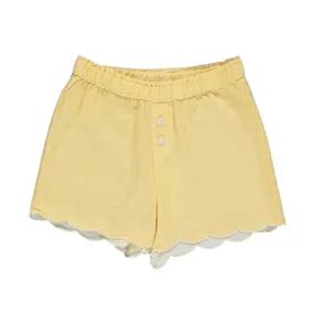 Yellow Checkered Beatrix Shorts - Vignette