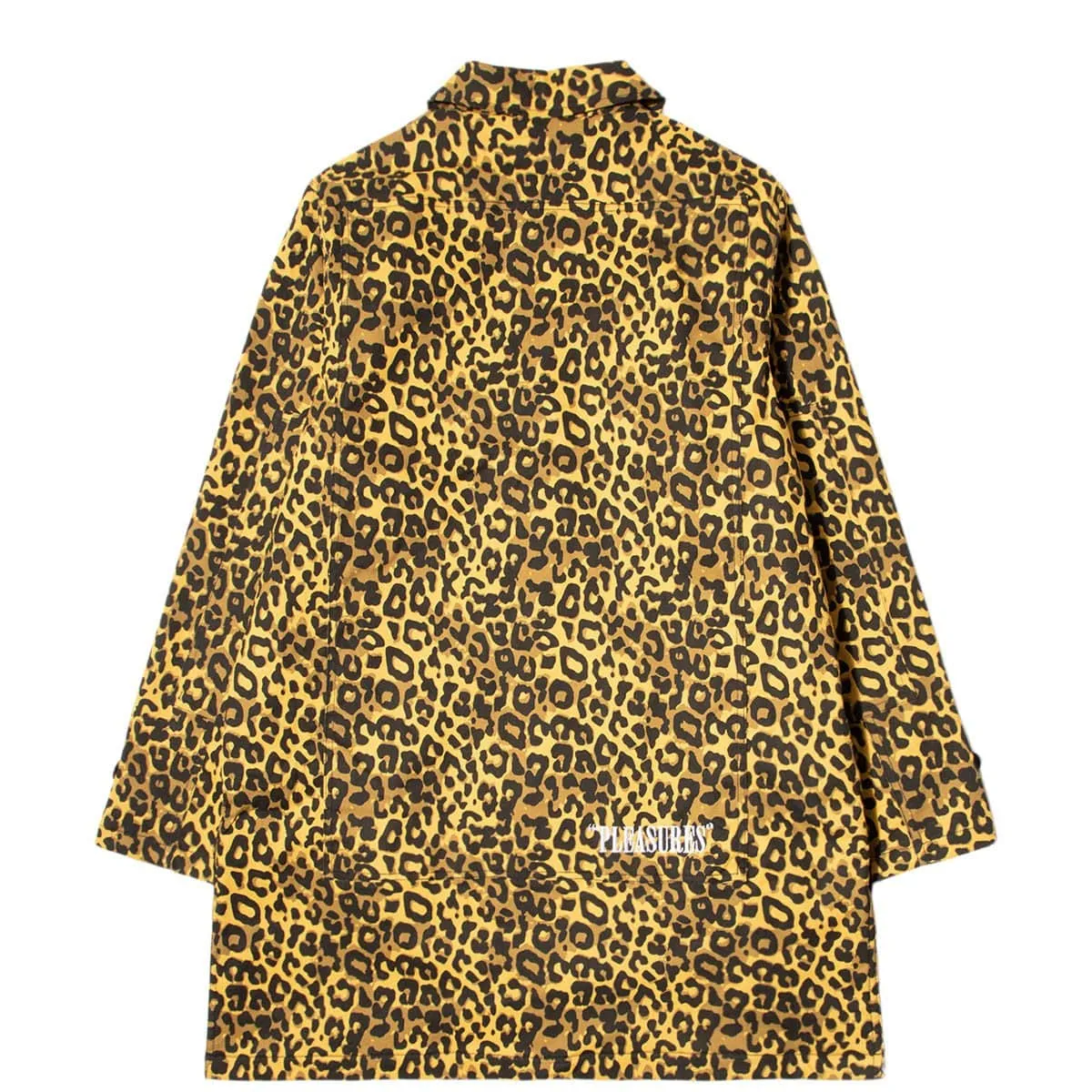 Yellow Cheetah Print Trench Coat