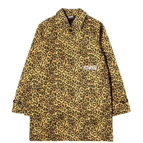 Yellow Cheetah Print Trench Coat