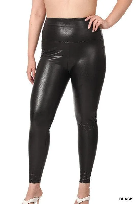 ZENANA High Rise Faux Leather Leggings