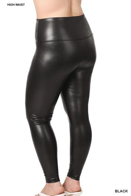 ZENANA High Rise Faux Leather Leggings